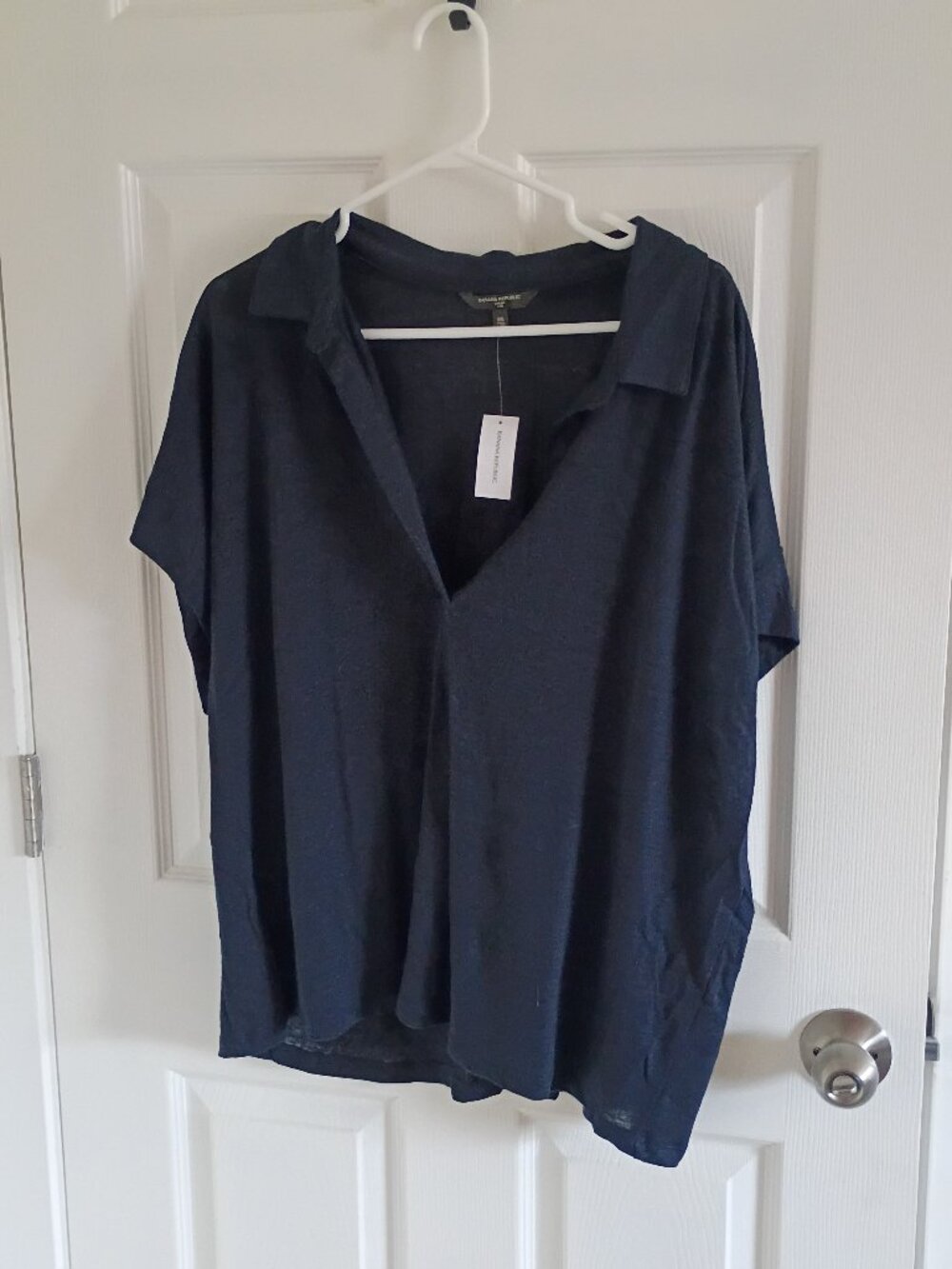 Bundle Banana Republic Linen Top and Old Navy Black Top
